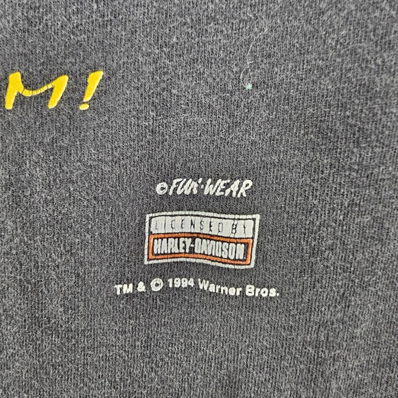 VTG 1994 Harley-Davidson Taz Shirt M USA Made Looney Tunes Coziahr Decatur IL - Picture 5 of 9